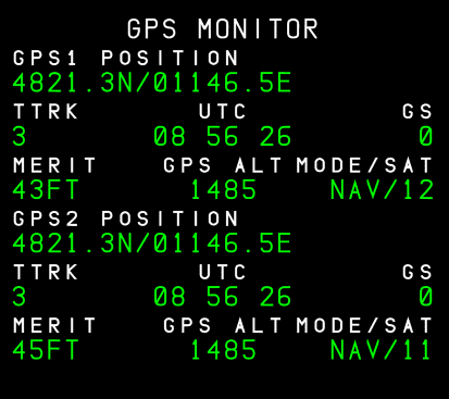 MCDU Data GPS Page